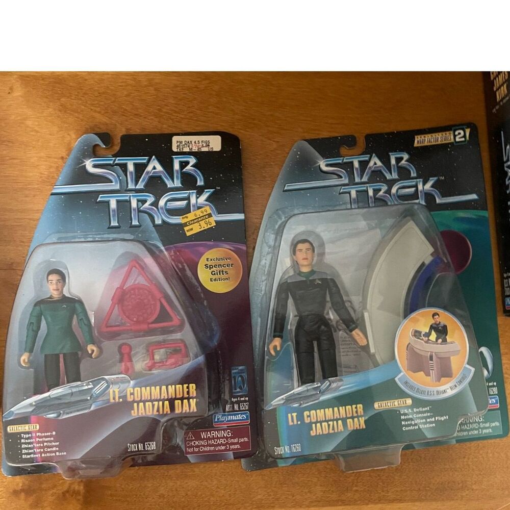 Lot 2 Lt. Jadzia Dax Action Figures Star Trek Spencer Exclusive & Warp Factor
